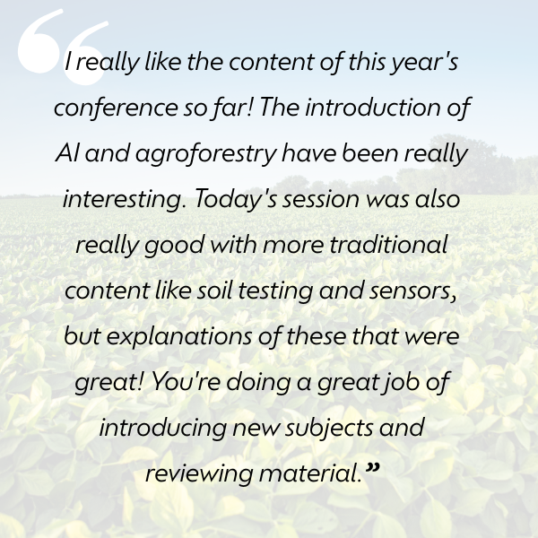 2025 Sustainable  Agronomy Conference attendee feedback