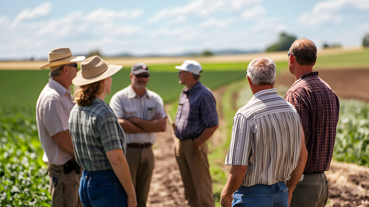 Because resistance can be spread by pollen, resistance management is best conducted on an areawide scale with farmers working together. AI-generated photo courtesy of Adobe Stock/Chexy139.