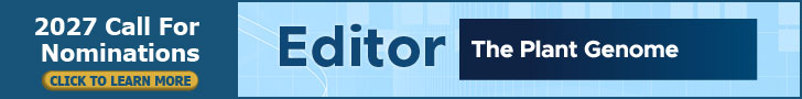 2027 Call for Nominations Editor The Plant Genome