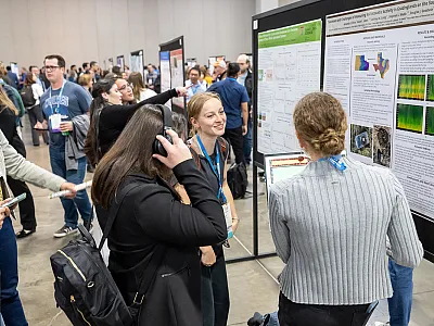 Students presenting posters during CANVAS 2025 in Salt Lake City. 