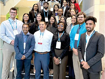 Participants of the Graduate Student Leadership Conference pose for a picture in St. Louis during the 2023 Annual Meeting.